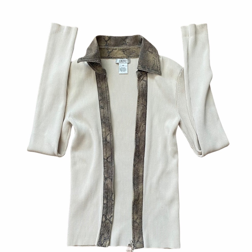 cache snake collar zip up